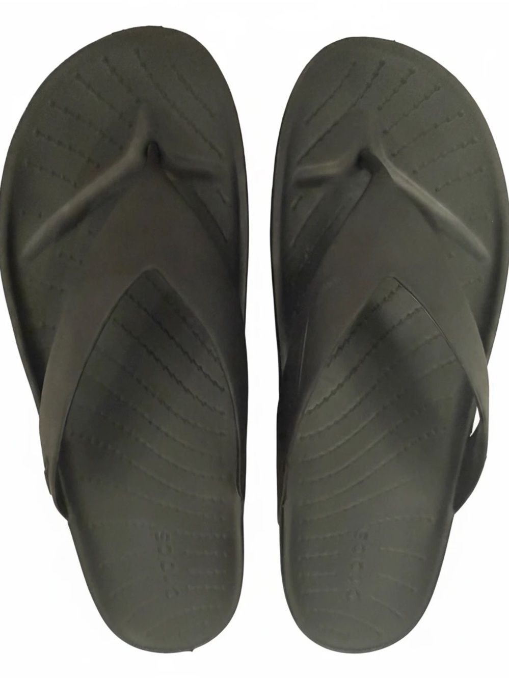 CROCS Women's Splash Flip Flops in Black. Size 7 - Picture 2 of 7